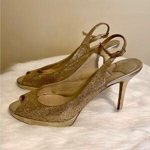 Jimmy Choo Peep Toe Stiletto Heels